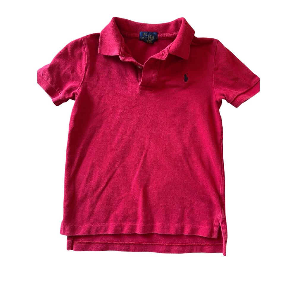Polo Ralph Lauren Navy Pony Logo Kids Size 6 Red Polo Shirt